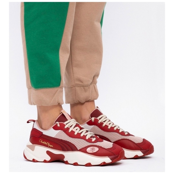 PUMA X CHARLOTTE OLYMPIA Pulsar Sneakers in Red Dahlia-6.5 - Picture 6 of 11